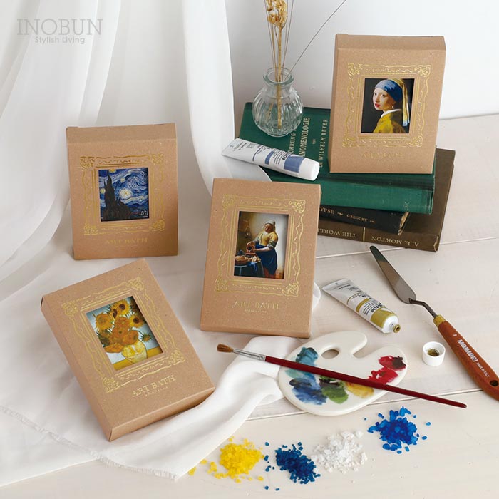 DAILY MUSEUM バスソルト 3包セット ひまわり 日本製 ゴッホ アート 絵画 入浴剤 ギフト