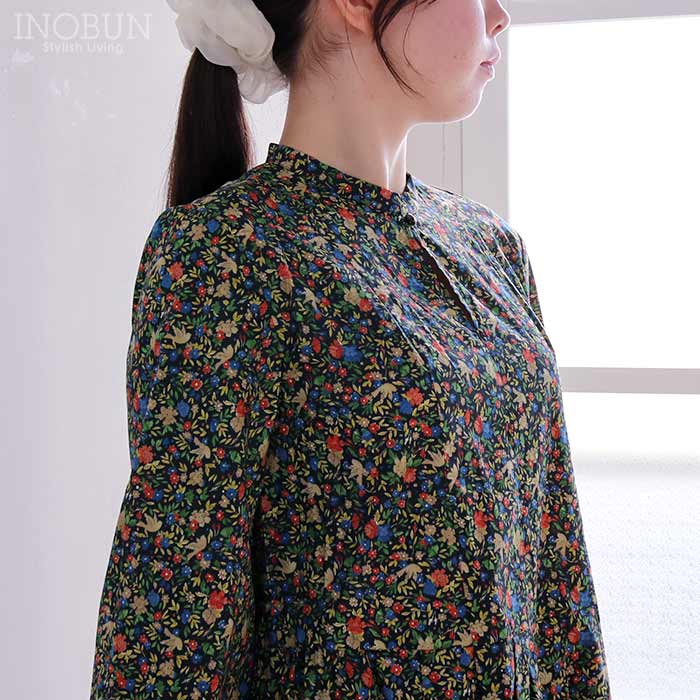 イノブン別注 J.Sloane LIBERTY キーネック すっきり見えワンピース