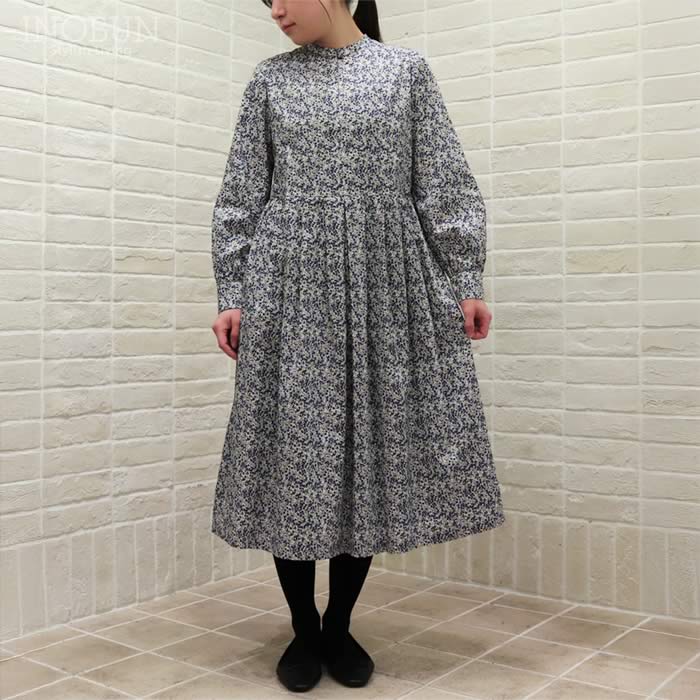 イノブン別注 J.Sloane LIBERTY キーネック すっきり見えワンピース