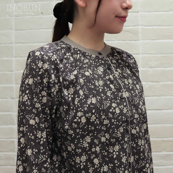 イノブン別注 J.Sloane リバティ クレリック衿ブラウス Capel Pepper