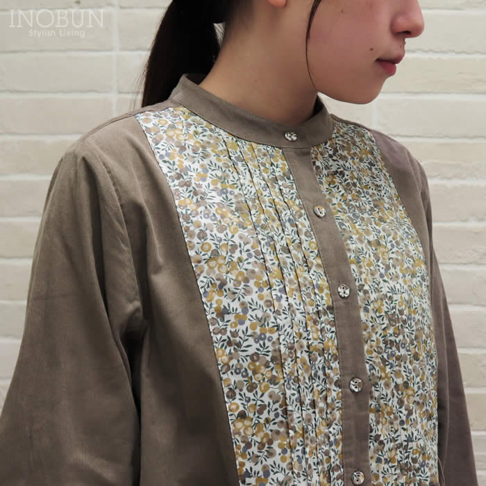 sosotto 細コール×LIBERTY リバティ ビブヨークワンピース Wiltshire