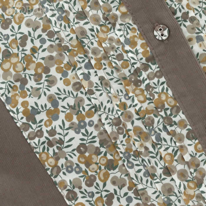 sosotto 細コール×LIBERTY リバティ ビブヨークワンピース Wiltshire