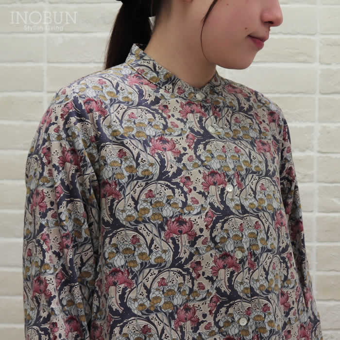 Parkes LIBERTY バンドカラーフレアワンピース コーデュロイ BELTON/J25AU