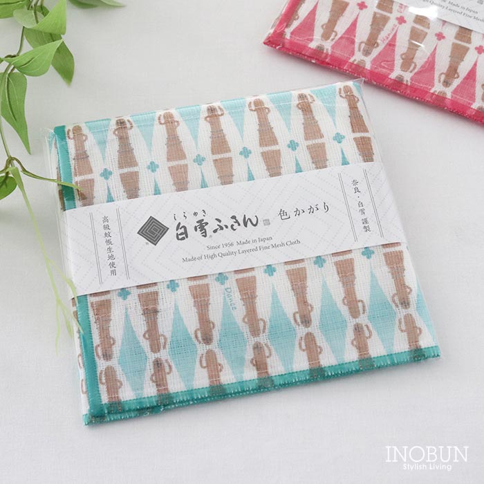 白雪ふきん 色かがり ハニワ ブルー 30 x 40cm