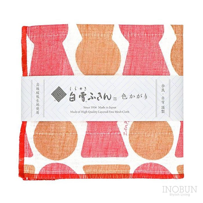 白雪ふきん 色かがり コフン レッド 30 x 40cm