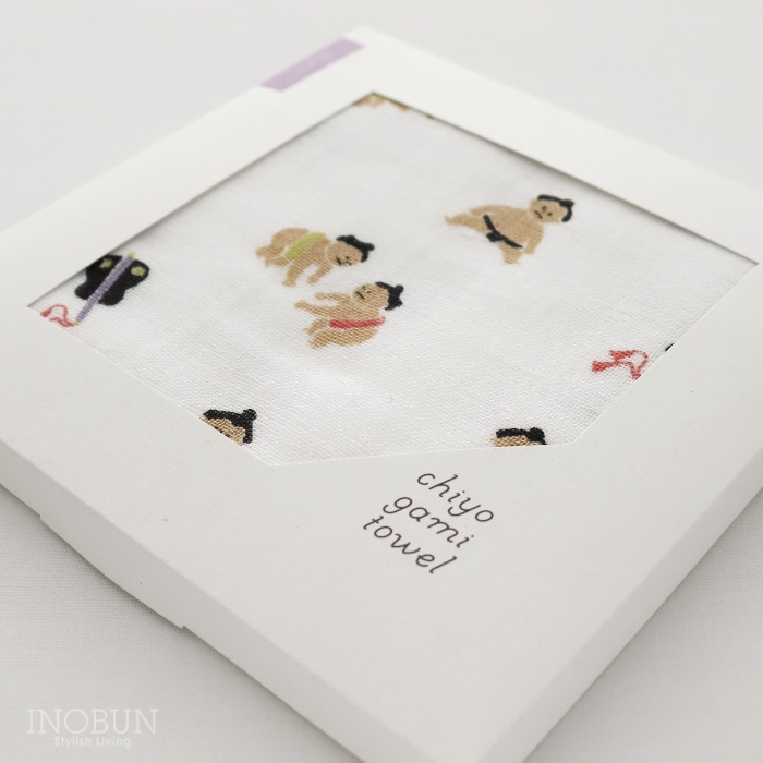 千代紙タオル フェイスタオル すもう chiyogami towel 手土産 ご挨拶
