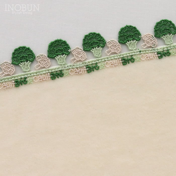 近沢レース店 ブロッカリ アイボリー 1月 シーズンタオルハンカチ