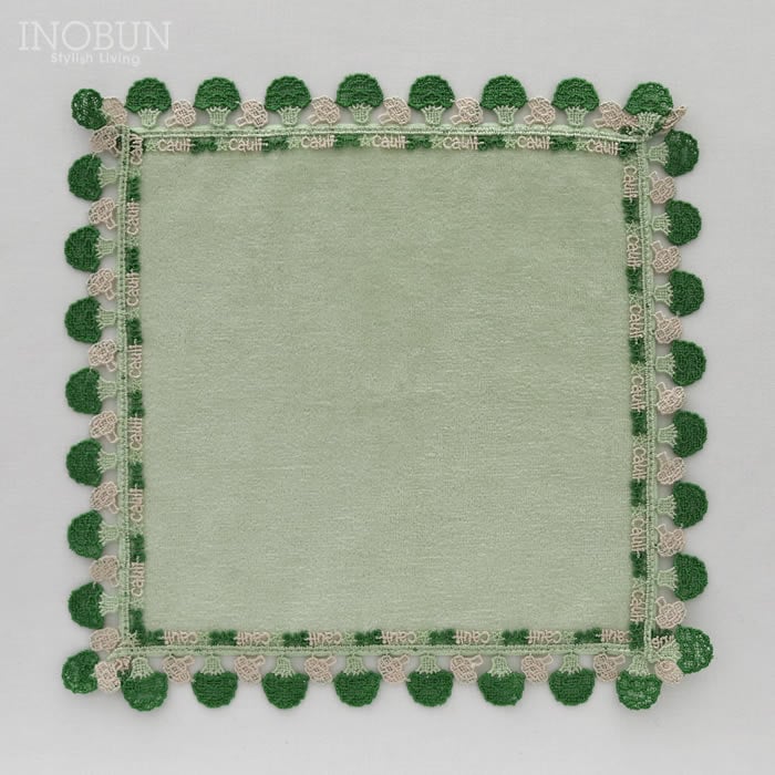 近沢レース店 ブロッカリ グリーン 1月 シーズンタオルハンカチ