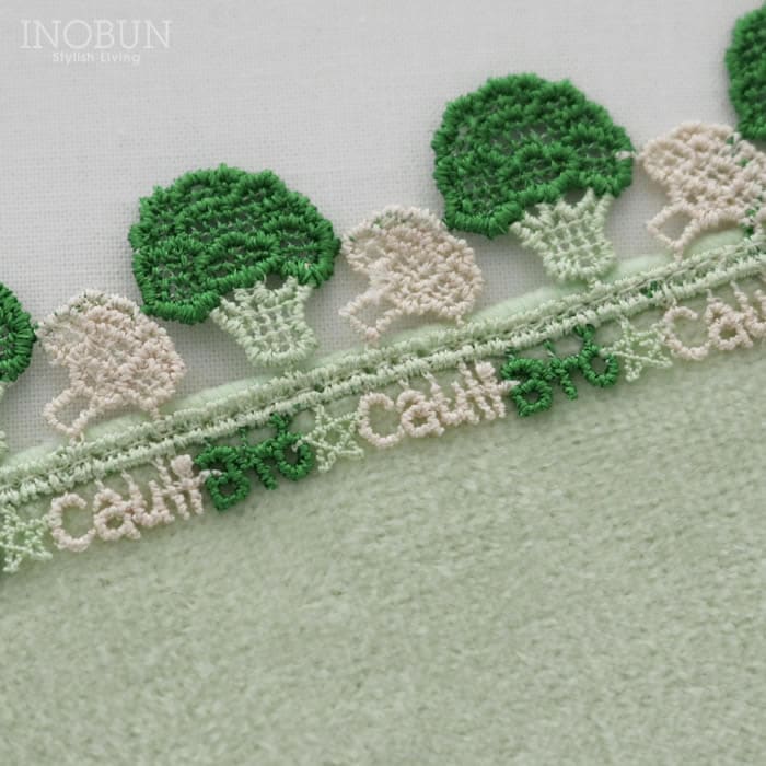 近沢レース店 ブロッカリ グリーン 1月 シーズンタオルハンカチ