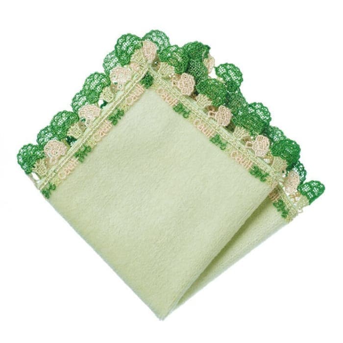 近沢レース店 ブロッカリ グリーン 1月 シーズンタオルハンカチ