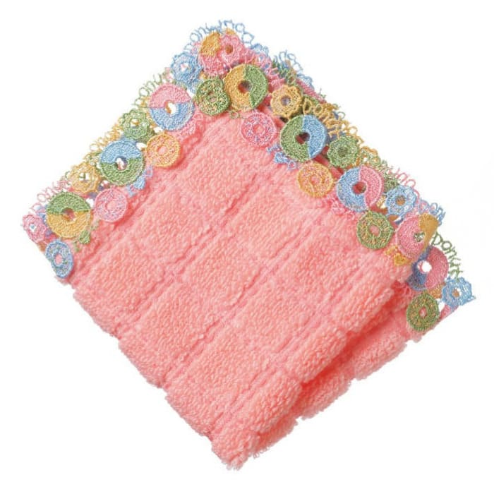 【販売開始前】近沢レース店 ドーナツ ピンク 2月 シーズンタオルハンカチ
