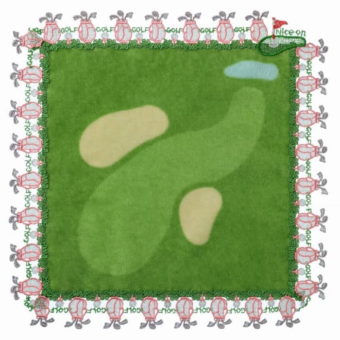 販売開始前】近沢レース店 ゴルフ ブルー 4月 シーズンタオルハンカチ