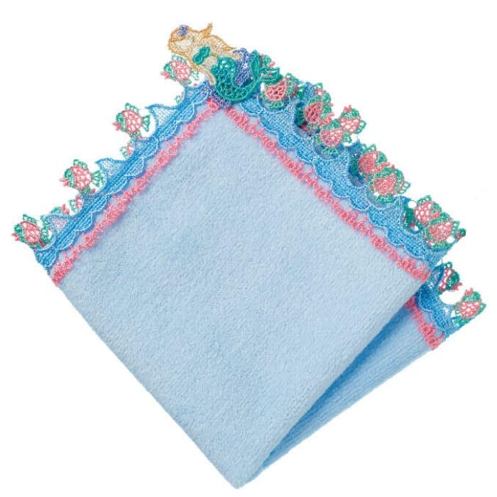 【販売開始前】近沢レース店 マーメイド アクアブルー 6月 シーズンタオルハンカチ