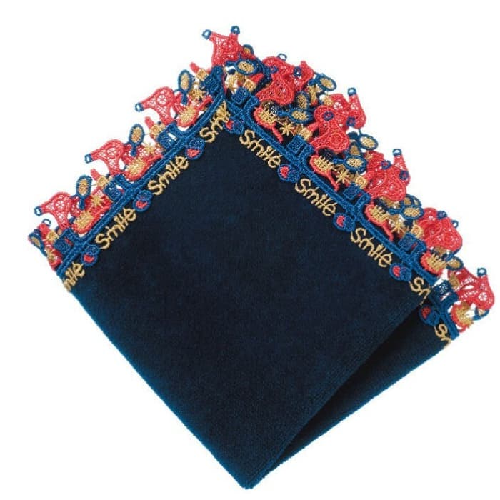 販売開始前】近沢レース店 おめかし ネイビー 6月 シーズンタオルハンカチ