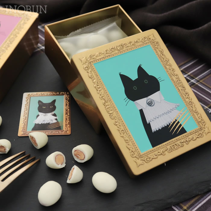CACAOCAT petite缶 アーモンド&ホワイト スイーツ チョコレート プチギフト
