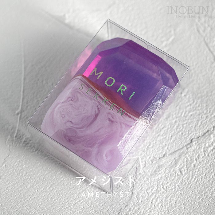 宝石石鹸 アメジスト ラベンダーの香り 55g 森石鹸 日本製 洗顔 手洗い 体洗い 石けん ギフト