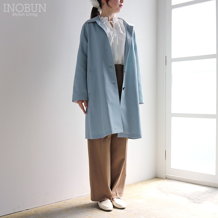 J.Sloane リバティ裏地 ステンカラーコート Mサイズ Archive Lilac/TE アーカイブ・ライラック ブルー LIBERTY ジェイスローアン