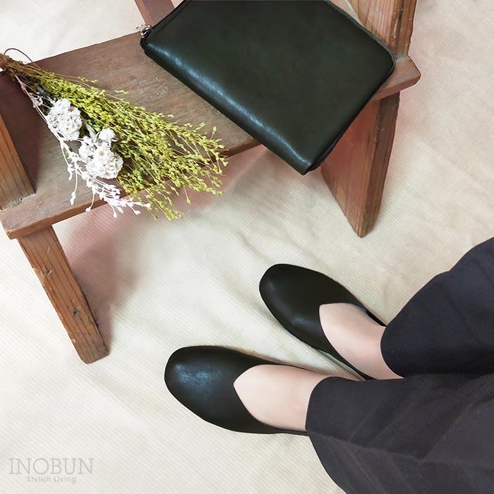 レプリエ ノイエ 携帯スリッパ 折りたたみスリッパ ブラック Sサイズ