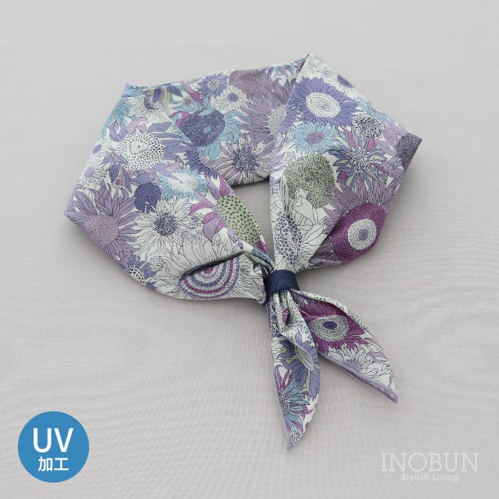 リバティ UVスカーフ スモールスザンナ LAV UV加工 紫外線 冷房 対策 スカーフ メール便対応 Small Susanna ギフト