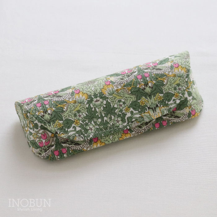 リバティ メガネケース 02 ストロベリーシーフスプリング GR フローレットロンドン スリム コンパクト セミハード Strawberry Thief Spring ギフト