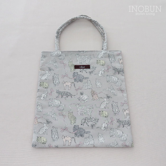 リバティ Aトート フローレットロンドン コーアンドエイト GY ミニトートバッグ  内ポケットあり Koh & Eito ねこ 猫 ギフト