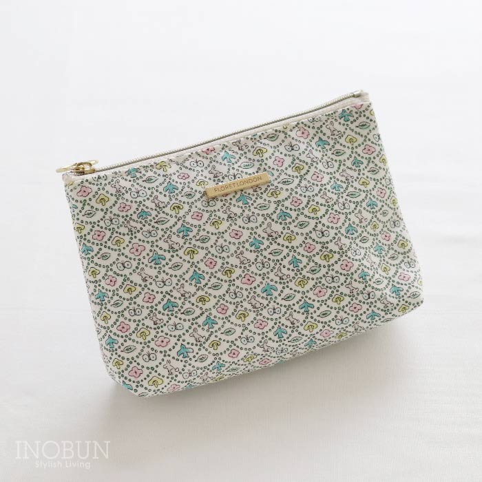 リバティ BASICポーチ フローレットロンドン フォレストウェーブ BL 化粧ポーチ 底マチ 内ポケットあり Forest Wave ギフト