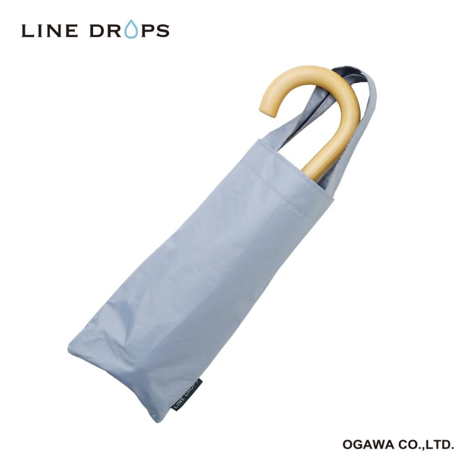 キッズ 折りたたみ傘 ブルーグレー 晴雨兼用 無地 55cm  完全遮光 遮熱 窓付き BL シンプル ユニセックス