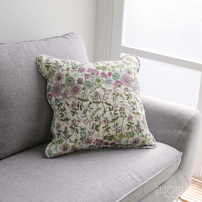 限定価格 キルト クッションカバー フラワーガーデン 45 × 45cm 花柄 キルトのある暮らし  母の日