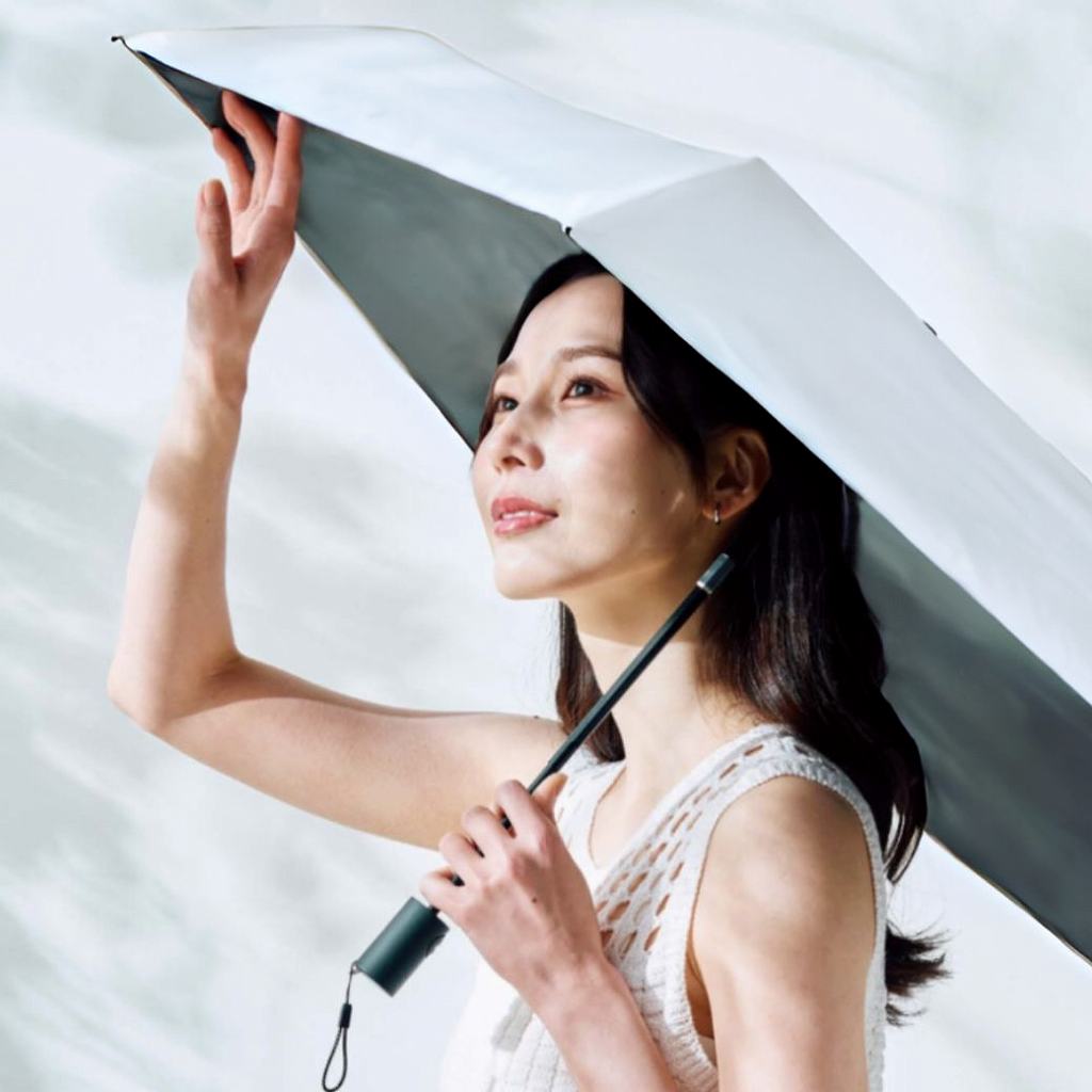 超軽量 日傘 自動開閉 ホワイト 50cm 完全遮光 遮熱 晴雨兼用 マジカルテックプロテクション  Auto Open＆Close 50 プレーン WH 折りたたみ傘