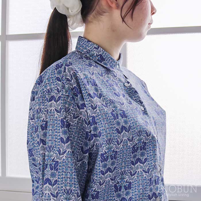 Parkes リバティ コンパクトボックスシャツ ブラウス Mサイズ 長袖