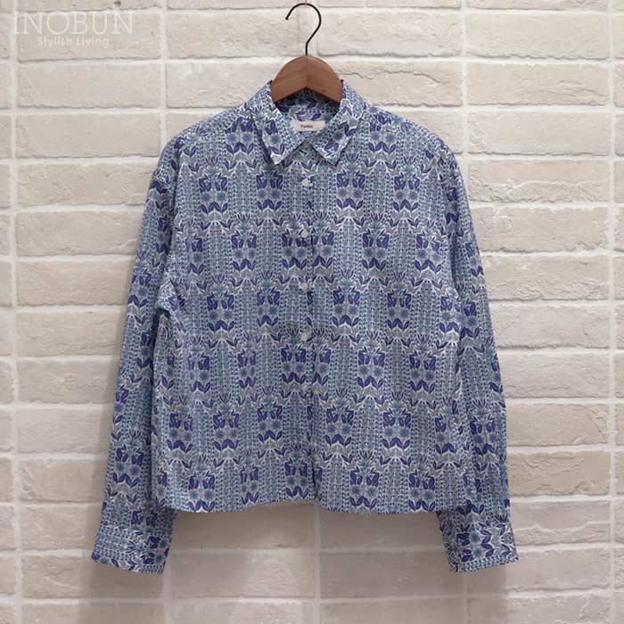 Parkes リバティ コンパクトボックスシャツ ブラウス Mサイズ 長袖 Parkes リバティ コンパクトボックスシャツ ブラウス Mサイズ 長袖