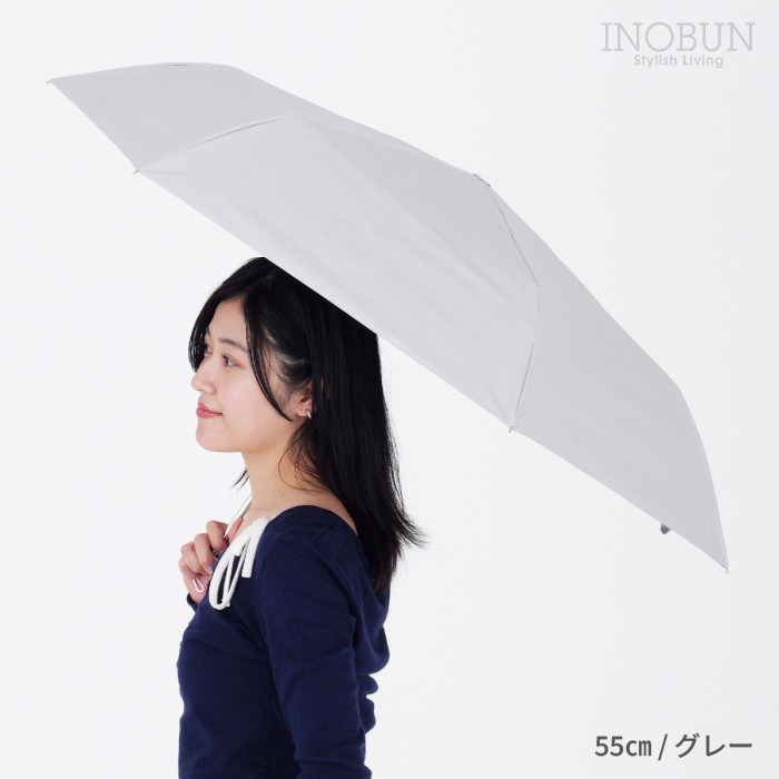 ラディクール 日傘 耐風 グレー 55cm 完全遮光 遮熱 晴雨兼用 ミニ 55 GY 折りたたみ傘 ラディクール遮光耐風ミニ55