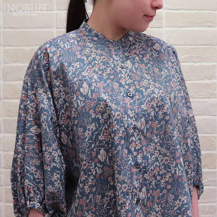 amherst リバティ オフカラーブラウス Mサイズ 7分袖 Wandervogel/BE ワンダーフォーゲル LIBERTY アムハースト