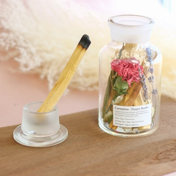 パロサント フラワーボトル お香 カーネーション インセンス 香木 母の日