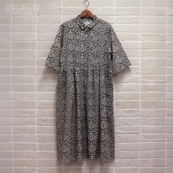 sosotto リバティ イーストボーンローン 前開きチビ衿ピンタック