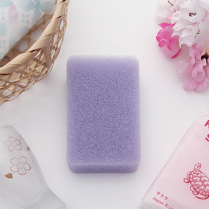 【限定色】亀の子スポンジ スミレ 食器洗い 抗菌 銀イオン 日本製 新生活 母の日