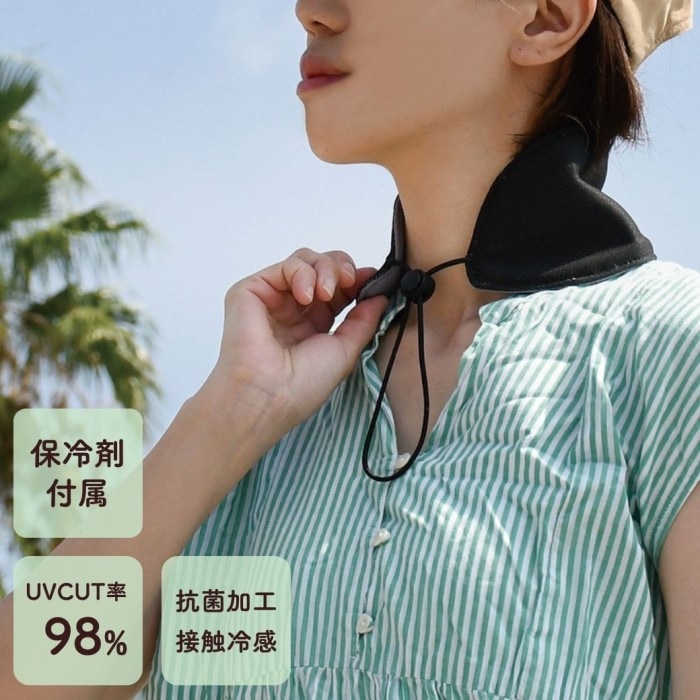 クールネックカバー　ベーシック BK