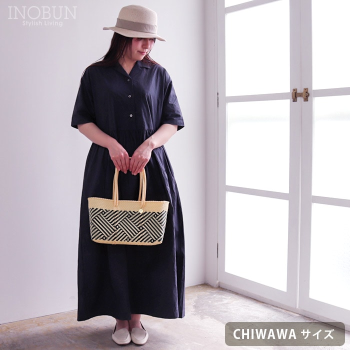 メルカド バッグ レトラ チワワ クリーム x ブラック TAPETE CHIWAWA