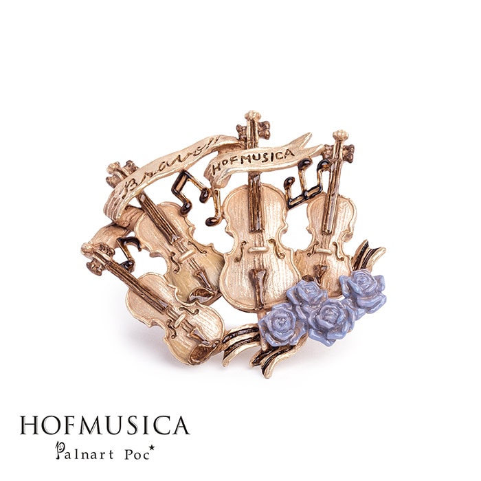 パルナートポック HOFMUSICA カルテット ブローチ 音楽モチーフ