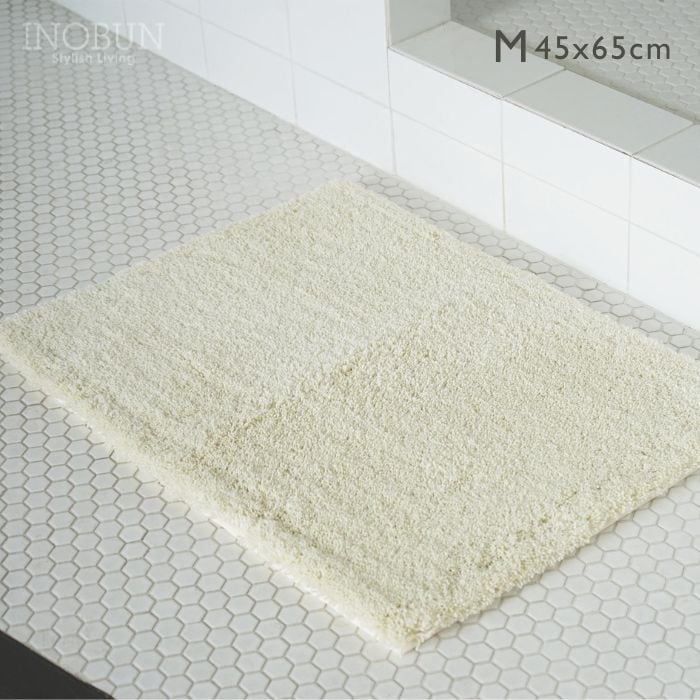 毎日つかう バスマット M 45 x 65cm アイボリー 抗菌防臭 速乾 すべり止め加工 calmland カームランド 新生活