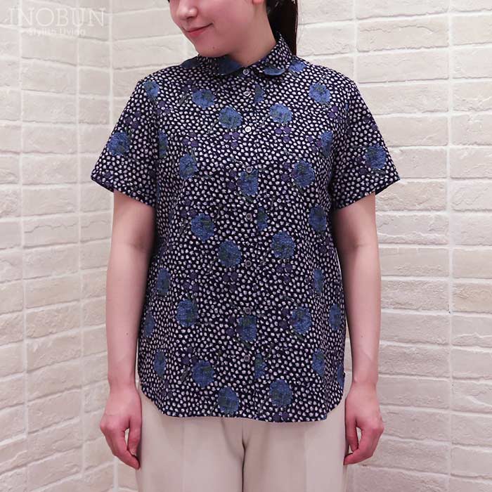 Parkes リバティ 小丸衿レギュラーシャツ ブラウス リバティ Welbec
