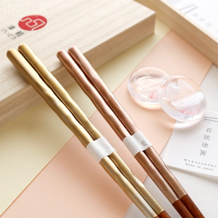 津軽びいどろ×若狭塗ギフト 宝生 桐箱入り夫婦箸 若狭塗箸 日本製