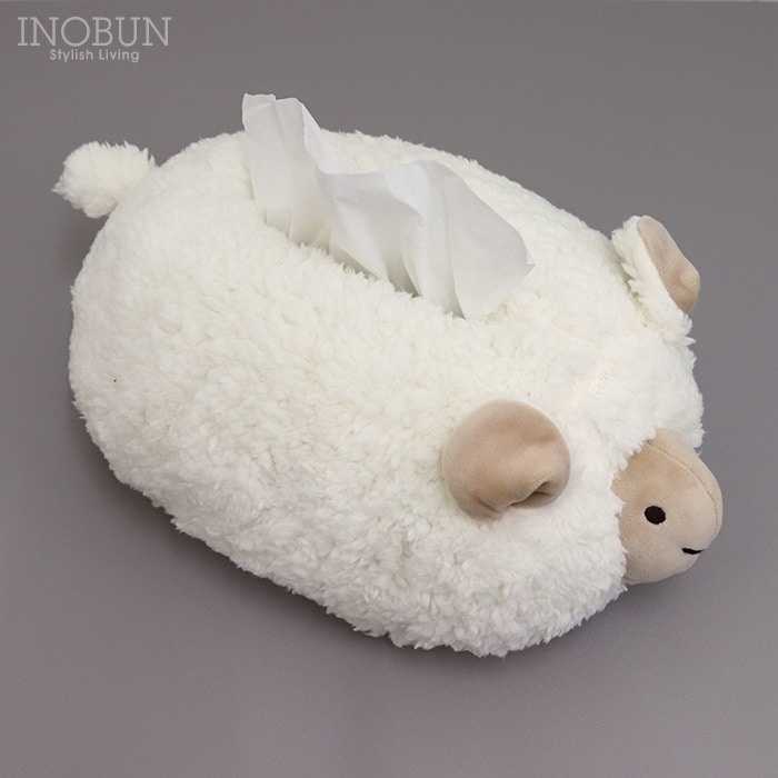 ティッシュボックスカバー fluffy sheep13 アイボリー INOBUN