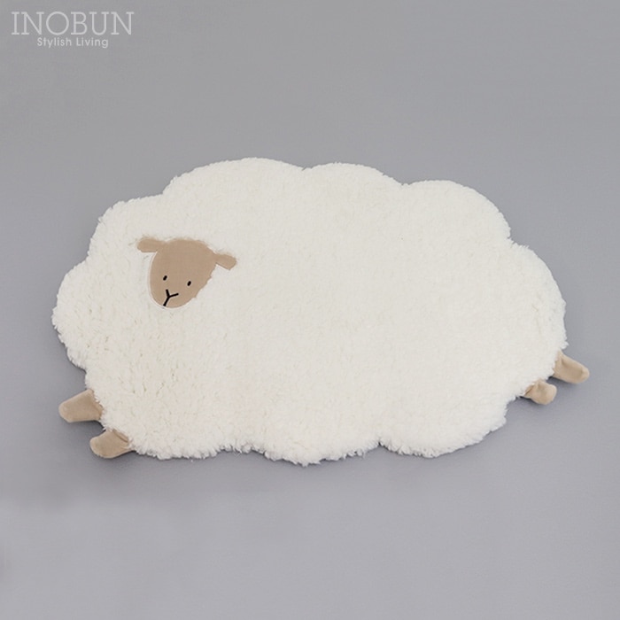 ダイカットマット fluffy sheep13 アイボリー INOBUN オリジナル