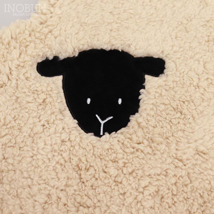 ダイカットマット fluffy sheep13 ベージュ INOBUN オリジナル