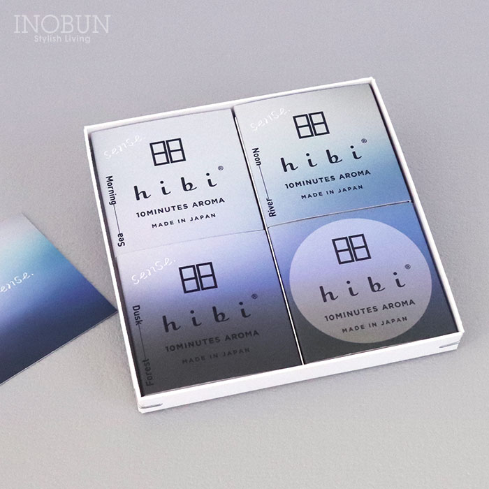 【完売品】 hibi ひとめせんぼん マッチタイプのお香 新品 hibi ヒビ 10MINUTES AROMA sense. 3種ギフトボックス お香 マッチ Sea