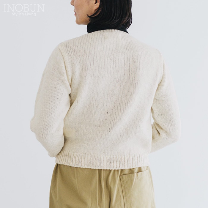 PERU KNIT ニットカーディガン カラフルボタン Mサイズ BLANCO