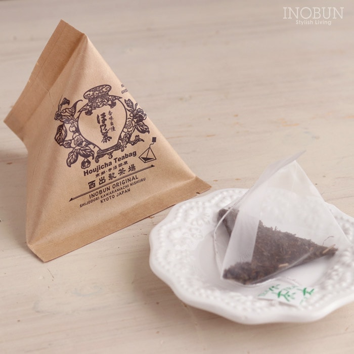 京都 西出製茶場×INOBUN オリジナル 宇治ほうじ茶テトラティーバッグ