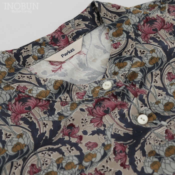 Parkes LIBERTY バンドカラーフレアワンピース コーデュロイ BELTON/J25AU