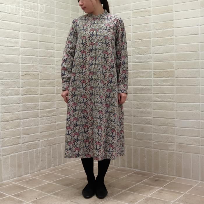 Parkes LIBERTY バンドカラーフレアワンピース コーデュロイ BELTON/J25AU